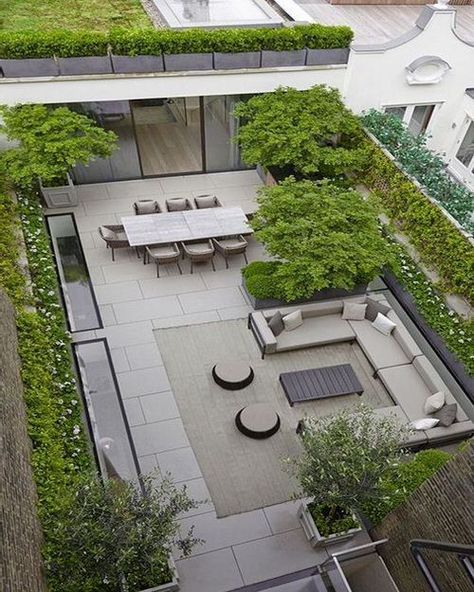 Small Backyard Garden Design, Moderne Have, Roof Garden Design, Rooftop Terrace Design, Rooftop Design, Small Backyard Gardens, Modern Garden Design, Garden Architecture, Contemporary Garden