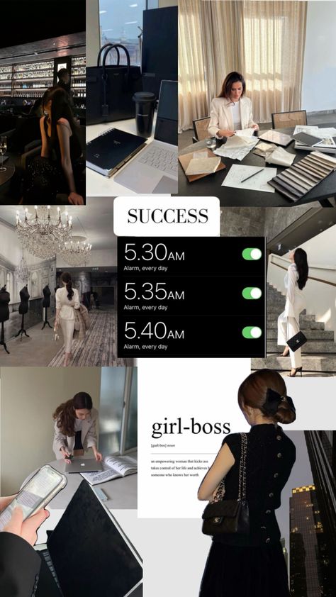 #workaholic #workinggirlaesthetic #girlboss Business Vision Board, Career Vision Board, Business Woman Successful, Dream Vision Board, Life Vision Board, Vision Board Manifestation, Academic Motivation, Vision Board Inspiration, Future Jobs