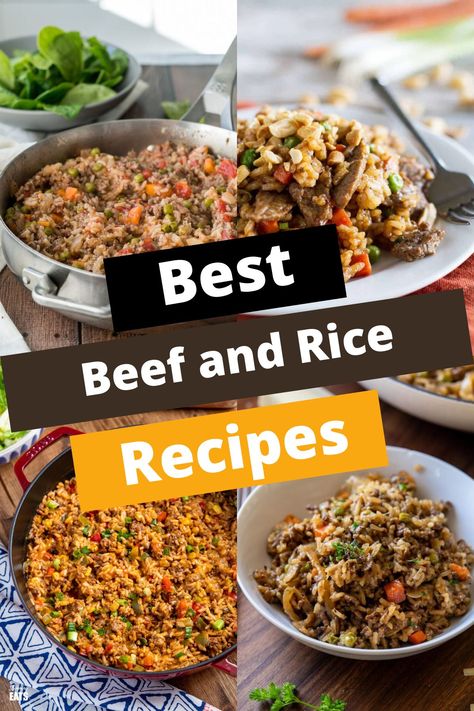 TOP 15 BEEF AND RICE RECIPES FOR FLAVOR Beef N Rice Recipes, Rice Recipes With Meat, Sirloin And Rice Recipes, Rice With Meat Recipes, Rice Beef Recipes, Stew Meat And Rice Recipes, Beef Flavored Rice Recipes, Beef Rice Recipes, Beef Rice A Roni Recipes