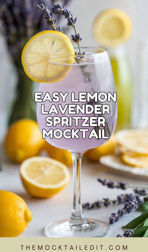 Looking for an easy and delicious mocktail? This lemon lavender spritzer is bursting with citrusy freshness and delicate floral notes. Whether you’re celebrating Mother’s Day, hosting a brunch, or just need a refreshing summer drink, this non-alcoholic cocktail is the perfect addition to any occasion! Mixology Drinks, Blender Drinks, Hosting A Brunch, Easy Mocktail Recipes, Mocktail Drinks, Culinary Lavender, Alcohol Free Drinks, Refreshing Drinks Recipes, Infused Water Recipes