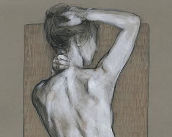 Back Drawing, Male Figure Drawing, Life Drawing Reference, Nude Artwork, Human Anatomy Drawing, Figurative Artwork, Figure Sketching, Anatomy Drawing, Arte Inspo