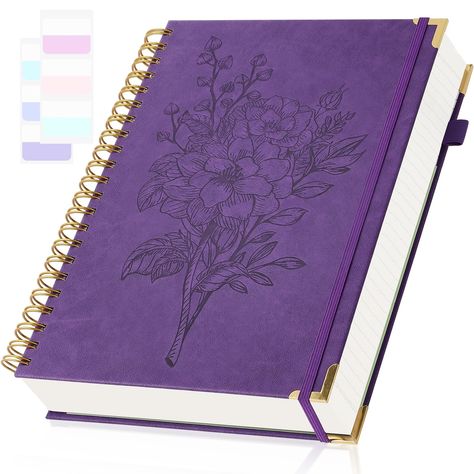 Purple Notebooks, Goth Stationary, How To Write Neater, Pretty Office Supplies, Aesthetic Notebook, Pretty School Supplies, A4 Notebook, Loose Leaf Paper, Leather Journal Notebook