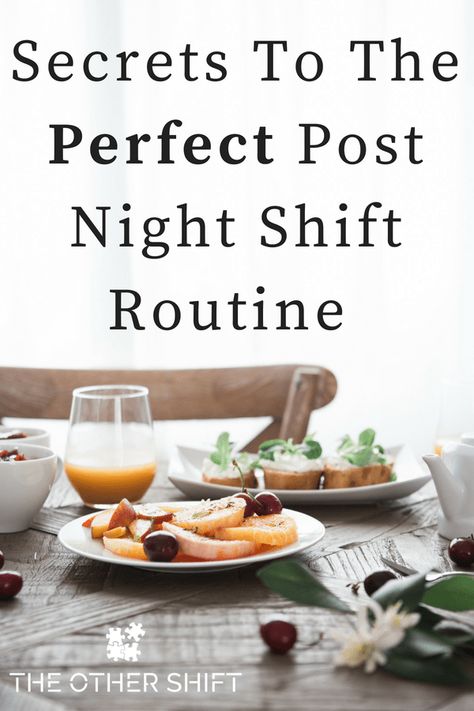 What to do after a night shift in order to sleep well and stay healthy. Secrets To The Perfect Perfect Post Night Shift Routine is about establishing your own personal rituals and is full of tips just for shift workers #nightshift #routine #3rdshift Night Shift Routine, Personal Rituals, Best Routine, Working Night Shift, Night Shift Nurse, Shift Work, Working Nights, Natural Cold Remedies, Sleep Routine