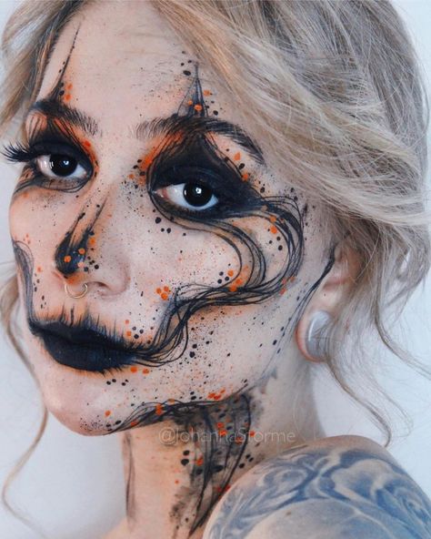 Halloween Editorial Makeup, Catrina Makeup, Halloweenský Makeup, Holloween Makeup, Drag Make-up, Creepy Halloween Makeup, Cute Halloween Makeup, Makeup Drawing, Tangerine Dream