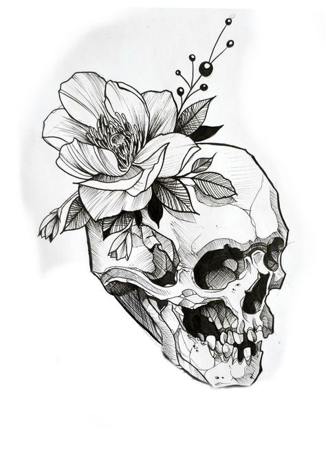 Dark Roses Tattoo, Mouth Tattoo, Rose Stencil, Skull Sketch, Pencil Drawings Of Flowers, On Tattoo, Stippling Art, Sharpie Tattoos, Skull Art Drawing