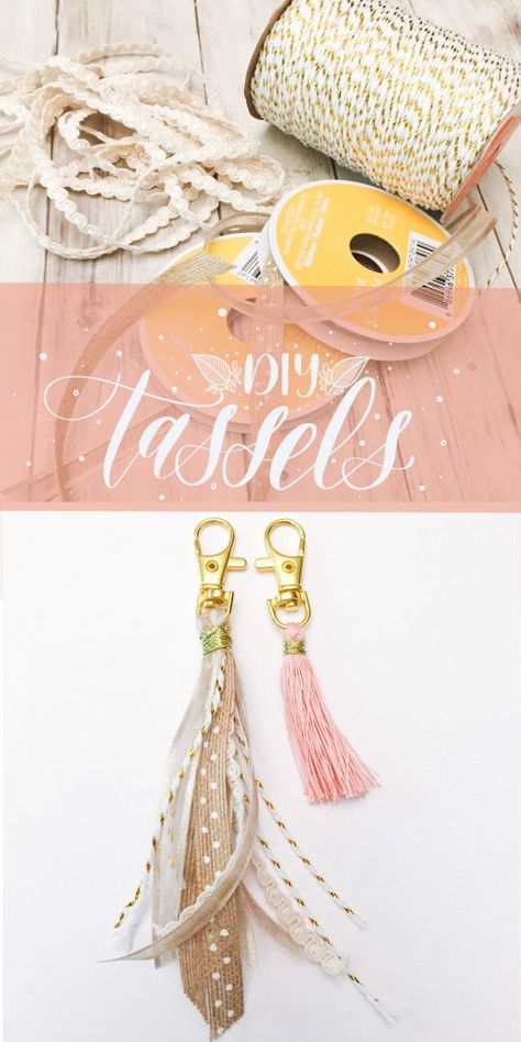 DIY Ribbon and Embroidery Thread Tassels - Leslie Writes It All Diy Embroidery Floss Tassel, Embroidery Floss Projects, Tassels Diy Tutorials, Diy Bag Tags, Diy Embroidery Hoop Stand, Tassel Ideas, Tassels Embroidery, Diy Tassels, Purse Charms Diy