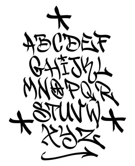 Graffiti Handstyle Alphabet Vector Font  Get the perfect graffiti handstyle font for your next project! This font is perfect for creating street art, album covers, and more. It comes in AI, EPS, and SVG. #graffitifonts #freedownloads #urbanart #streetstyle #graffitilove Abc Fonts Graffiti, Gang Fonts Lettering, Beginner Graffiti Letters, Old School Graffiti Alphabet, Indie Letters, Cholo Style Letters, Grafitti Letters Design Fonts, Tag Alphabet Graffiti, Graffiti Words Names