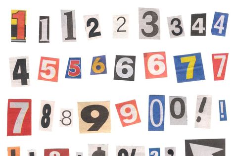 Magazine Number Cutout, Number Fonts Aesthetic, 2024 Magazine Numbers, Vintage Numbers Printable, Angka 5 Aesthetic, Numbers Aesthetic Font, Newspaper Cutout Aesthetic, Number Aesthetic Font, Number Stickers Free Printable