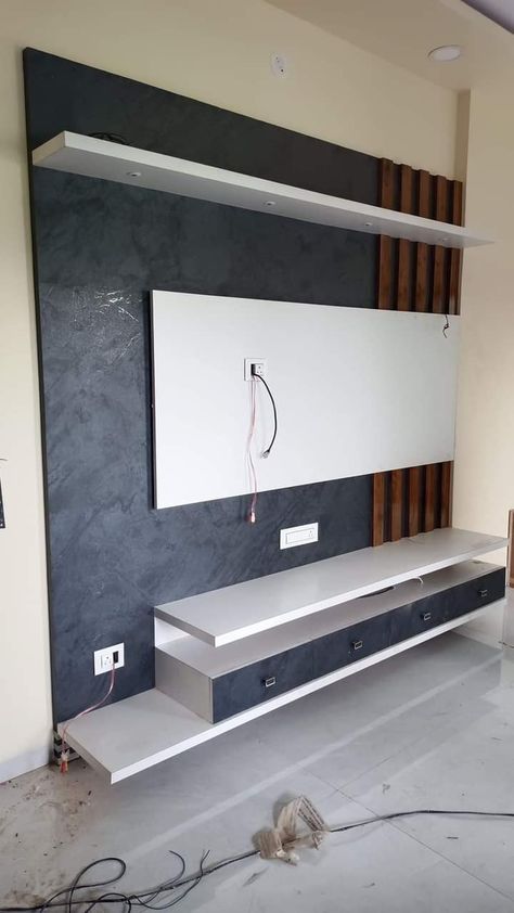 New Model Tv Unit Design, Lcd Cupboard Design, Tv Panel Design Simple, Fanichar Design, Tv Unit Decor Simple, Tv Wall Shelf Ideas, Tv Unit Simple, Tv Panel Design Modern, Led Tv Panel Design