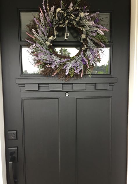 Jet Black Benjamin Moore Exterior Paint (Low Luster), black matte craftsman door, my fav!!! Jet Black Benjamin Moore, Paint Door Exterior, Matte Black Front Door, Black Exterior Paint, Benjamin Moore Exterior Paint, Benjamin Moore Exterior, Paint Door, Black Front Door, Front Door Inspiration