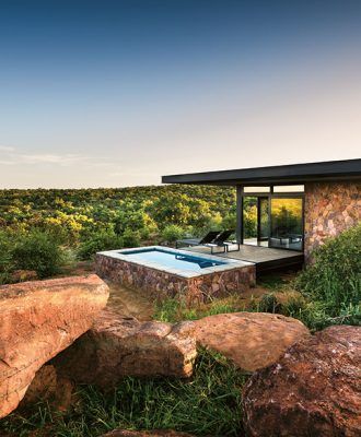 Wilderness Reserve, Bush Lodge, Lodge Design, Africa Photography, Game Lodge, Stone Interior, Lodge Cabin, Pool Installation, Timber Deck