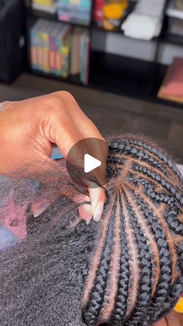 Stitch Braids How To, Diy Cornrow Hairstyles, Yarn Cornrows Braids, Adding Hair To Cornrows, How To Scalp Braid Step By Step, How To Add Hair To Cornrows, How To Braid Black Hair For Beginners, How To Feed In Braids Cornrows, Cornrows No Extensions