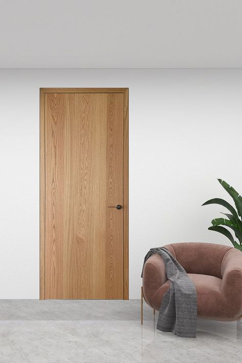 Modern Wood Doors, Interior Doors Modern, Wood Door Frame, Modern Interior Door, Oak Interior Doors, Flush Door, Wood Interior Doors, Interior Exterior Doors, Home Door Design