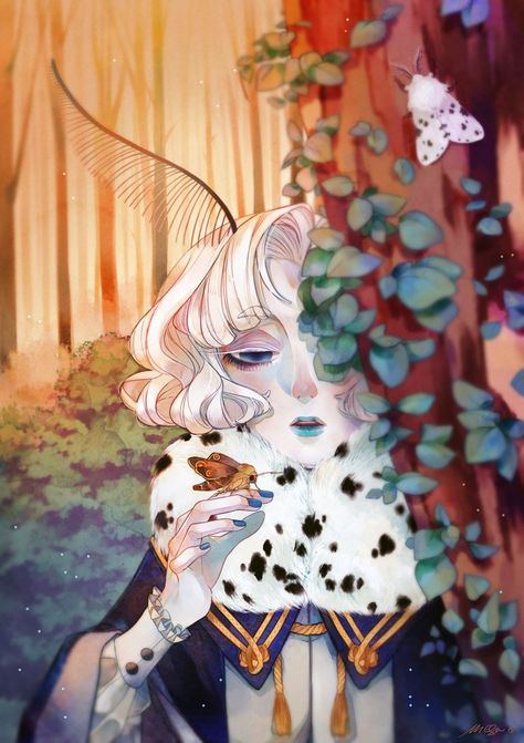 Moth Oc, Aesthetic Portraits, Poodle Moth, Drawing Aesthetic, Prince Art, Moth Art, Cat Reference, Royal Art, Love Drawings