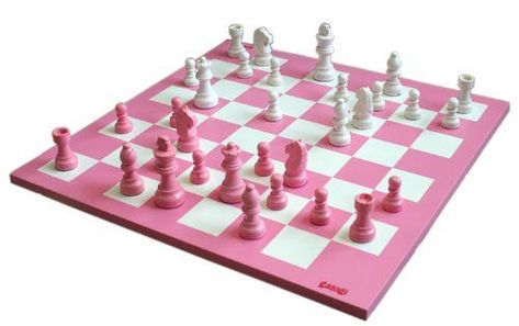 Patricia 14" Wooden Chess Game Set - Pink and White Board and Pieces - Listing price: $39.99 Now: $34.95 Tout Rose, Glitter Rosa, Chess Table, I Believe In Pink, Chess Sets, Set Table, Pink Life, Set Decor, Wooden Chess