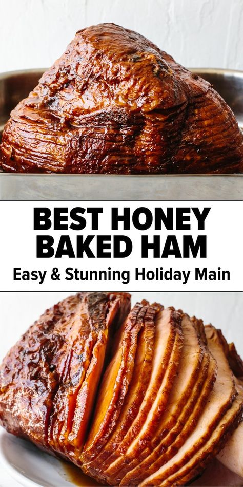 Honey baked ham for the holidays Honey Hickory Ham, How To Spiral A Ham, How To Cook Thanksgiving Ham, Cooking A Spiral Ham In Oven, Honeybaked Ham Glaze Copycat, Copycat Honey Baked Ham Glaze, Best Baked Ham Recipes Ovens, Baked Ham In Oven, Spiral Ham In Oven Bag