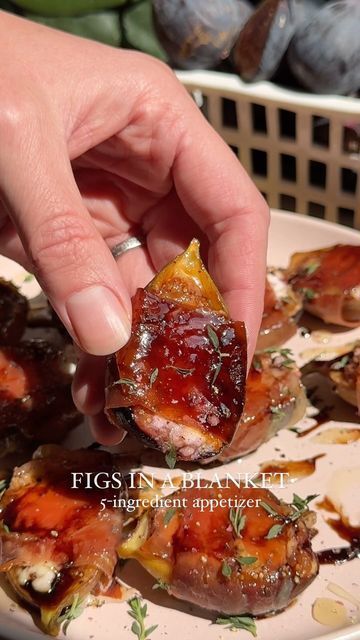 Figs In A Blanket, Fig Hors D'oeuvres, Bridesmaid Announcement, Fig Appetizer Recipes, Goat Cheese Prosciutto, Bacon Wrapped Figs, Herb Goat Cheese, Fig And Goat Cheese, Fig Appetizer