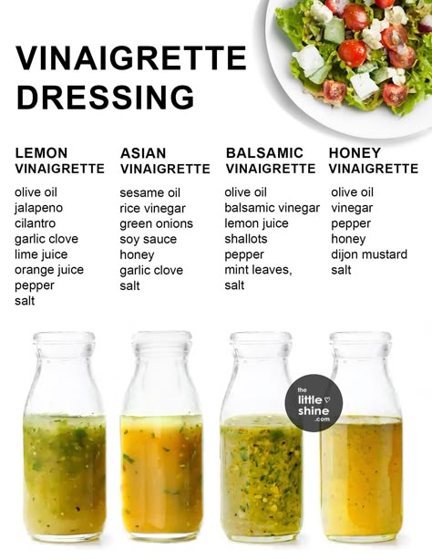 Types Of Pasta Sauce, Easy Vinaigrette, Salad Dressing Recipes Healthy, Different Salads, Honey Mustard Vinaigrette, Resep Salad, Simple Vinaigrette, Homemade Sauce Recipes, Honey And Soy Sauce