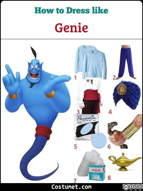 Diy Aladdin Genie Costume, Genie Costume Men, Aladdin Costume Kids, Aladdin Costume Diy, Diy Genie Costume, Aladdin Genie Costume, Jafar Costume, Aladdin Halloween, Diy Costumes Men