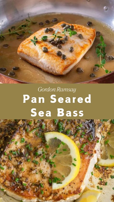 Gordon Ramsay Pan Seared Sea Bass Black Sea Bass Recipes Pan Seared, Stripe Bass Recipes, Seared Sea Bass Recipes, Mediterranean Sea Bass Recipes, Pan Seared Sea Bass Recipes, Seabass Recipe Pan Seared, Sea Bass Recipes Pan Seared, Sea Bass Recipes Baked, Grilled Sea Bass Recipes