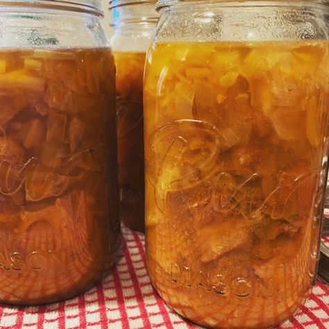 A great meal starter pressure canning recipe! The pork is tender and flavorful! Pressure Canning Meals In A Jar Recipes, Pressure Canning Pork Recipes, Canning Pork Recipes, Canning Cupboard, Canning Pork, Canning Soups, Canning Meals, Canning Meat, Julia Childs