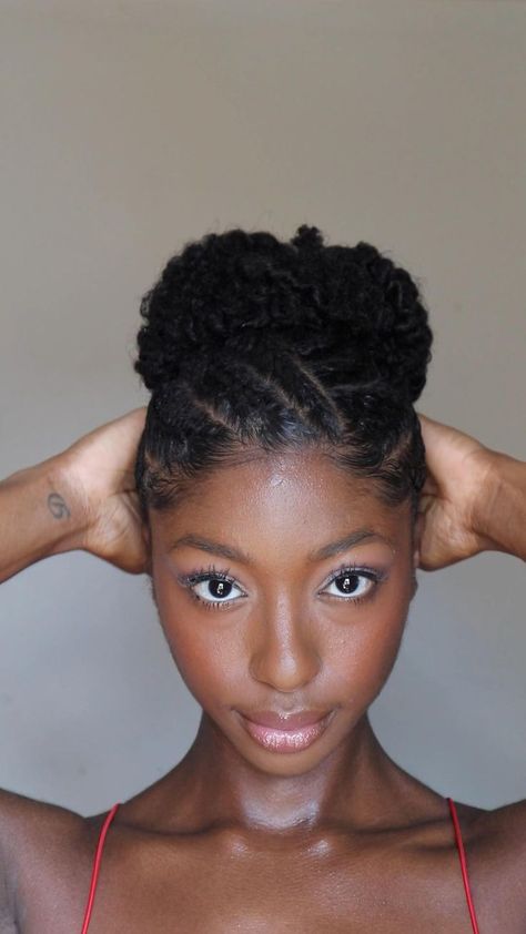 Flat Twist with High Bun on Natural Hair #naturalhairinspo #flattwisystyles #easyhairstyles #hai… in 2022 | Natural hair updo, Natural hair styles, Natural curls hairstyles Cabello Afro Natural, Flat Twist Hairstyles, Flat Twist Updo, Natural Hair Bun Styles, Protective Hairstyles For Natural Hair, Natural Afro Hairstyles, Natural Hair Twists, Pelo Afro, Hair Twist Styles