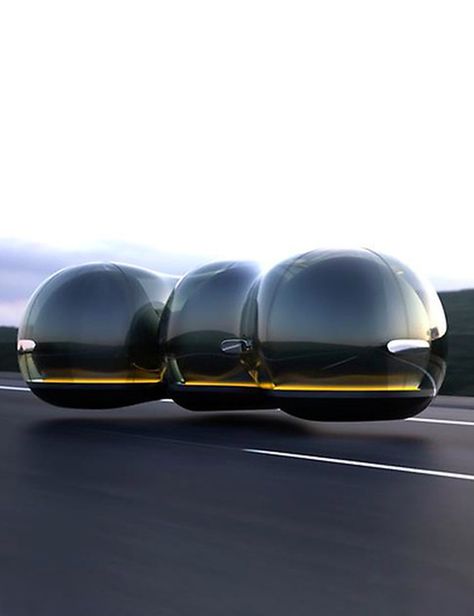 The Float is designed to take the social interaction of Facebook into the world of cars. The glass machine will look like a bubble when on the roads, floating around using magnetic levitation tech, while able to connect to other pods to create a weird bubblewrap-style convoy. Seats can swivel and sliding doors open to force you to interact while The Float can bob around in any direction. Padua, Floating Objects, Floating Car, Futuristic Vehicles, Luxury Campers, Futuristic Designs, Competition Winner, Magnetic Levitation, Car Glass