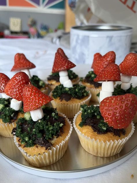 Fairy Witch Cottagecore Vibes | I made the mushroom cupcakes Fairy Witch Cottagecore, Brown Frosting, Cottagecore Cake, Fairy Party Food, Mushroom Cupcakes, Witch Cottagecore, Mushroom Cake, Fairy Witch, Cottagecore Vibes