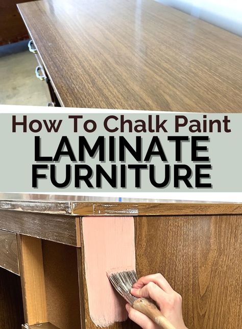 Upcycling, Chalk Paint Laminate Furniture, Painting Laminate Dresser, Painting Laminate Table, Painting Particle Board Furniture, Refinishing Laminate Furniture, Painting Pressed Wood, Chalk Paint For Furniture, Particle Board Furniture