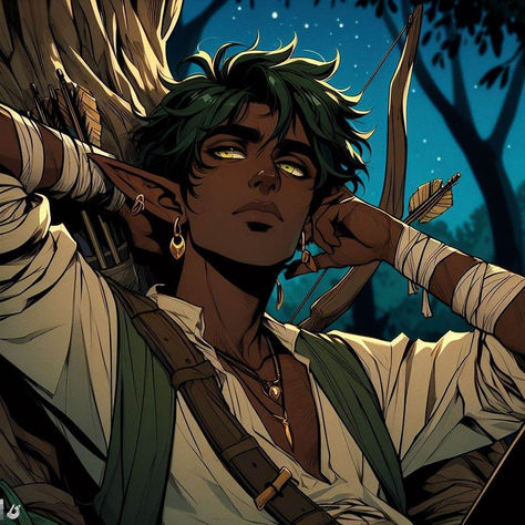 [ save & follow ] - (◍•ᴗ•◍) Green Hair Dnd Character, Elf Male Character Design, Half Elf Dnd, Half Elf, Elf Characters, Pathfinder Character, Forest Elf, Roleplay Characters, Concept Art Character