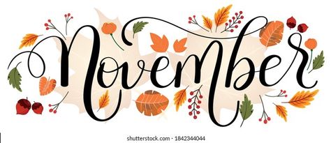 October Clipart, 1 Clipart, October Wallpaper, Christmas Graphic Design, Graphic Design Cards, Hello November, November Month, Hello September, Hello October