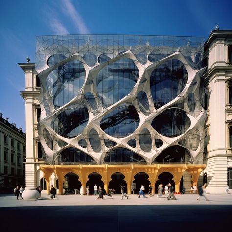 Norman Foster Buildings, Computational Design Architecture, Hi Tech Architecture, Futuristic Gothic Architecture, Symbiosis Architecture, Interconnected Architecture, Richard Rogers Architecture, Relaxing Architecture, High Tech Architecture