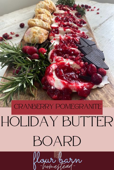 Cranberry Butter Board, Christmas Butter Board Ideas, Thanksgiving Cheese Board Ideas, Holiday Butter Board, Butter Board Ideas Christmas, Thanksgiving Butter Board, Christmas Butter Board, Butter Boards Charcuterie, Cranberry Appetizers