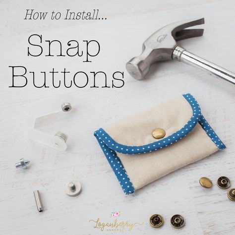 Here’s a tutorial on how to install snap buttons. The tool set shown is called Mini Anorak Snaps Button Crafts For Kids, Sewing Pouch, Small Sewing Projects, Button Crafts, Sewing Art, Sewing Projects For Beginners, Craft Store, Easy Sewing Projects, Sewing Tools