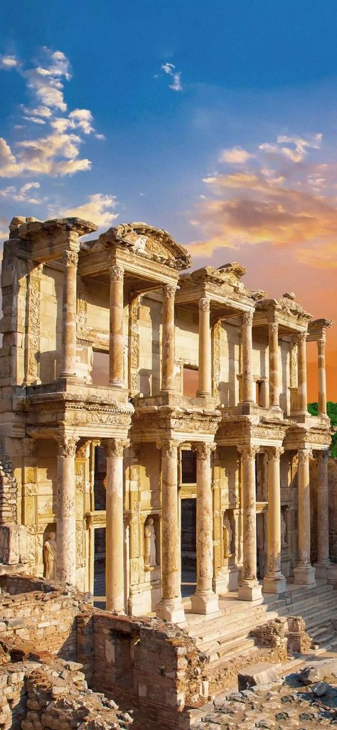 Izmir Wallpaper, Ancient Greek Buildings, Library Of Celsus, The Temple Of Artemis, Places To Visit In Turkey, Temple Of Artemis, Greek Buildings, Izmir Turkey, Kusadasi