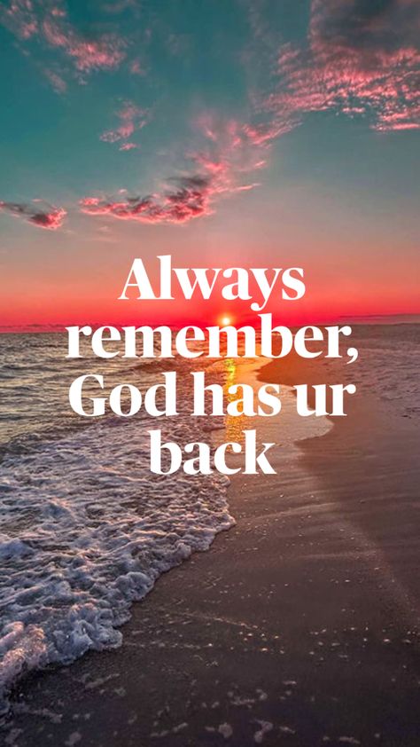 #god has your back God Has Your Back, Instagram Inspo, Always Remember, Your Back, Vision Board, Instagram