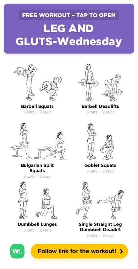 Weights Home Workout, Weight Training Legs And Glutes, Effective Leg Workouts Gym, Leg Weight Workout Gym, Workouts For Legs With Weights, Wednesday Gym Workout, Leg Free Weight Workout, Gym Glute Workout Plan, Free Weights Leg Workout