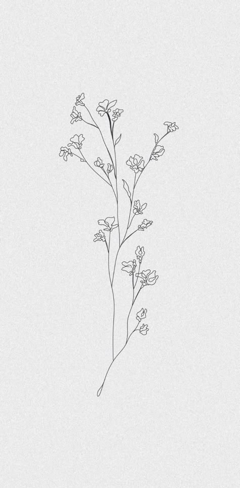 Gypsophila Tattoo Design, Baby Breath Bouquet Tattoo, Fine Line Greenery Tattoo, Baby Breath Flower Tattoo, Baby S Breath Tattoo, Baby Breath Drawing, Cute Fine Line Tattoos For Women, Greek Flowers Tattoo, Field Of Flowers Tattoo