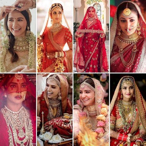 Best bollywood celebrity brides  🍁🍁🍁

#pinterest #wedding #aliabhatt #katrinakaif #patrlekha #yamigautam #priyankachpora #deepikapadukone #anushkasharma #sonamkapoor #bollywood #celebrity #brides #beautiful #love #insta #westindiafashion....
..... Celebrity Brides Indian, Aishwarya Mohanraj Wedding, Bollywood Brides, Bridal Lookbook, Actress Wedding, Celebrity Brides, Celebrity Bride, Bridal Sarees South Indian, Celebrity Makeup Looks