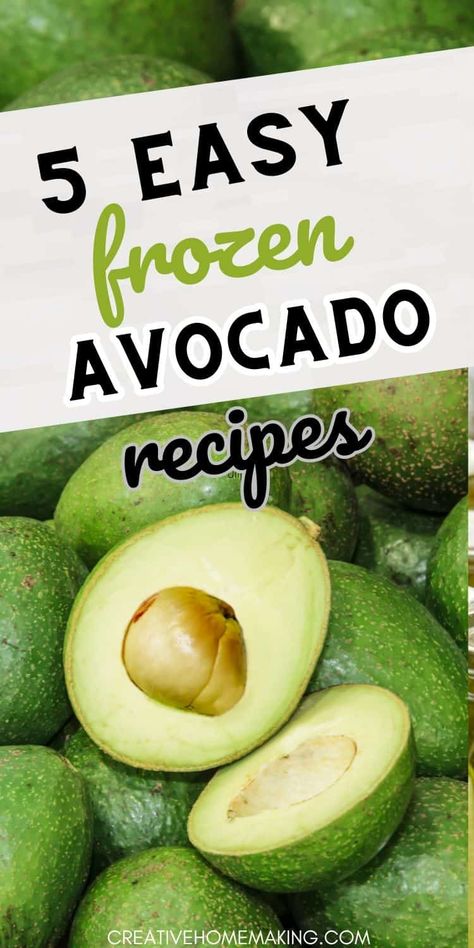 Explore a world of frozen avocado delights! These recipes are perfect for satisfying your cravings while keeping things fresh and nutritious. Recipes Using Frozen Avocado, Recipes With Frozen Avocado, How To Use Frozen Avocado, Recipes With Avocado Easy, Frozen Avacodos Recipes, Frozen Avocado Recipes, Frozen Avocado Uses, Avacodo Recipe Idea Dinner, What To Make With Avocado