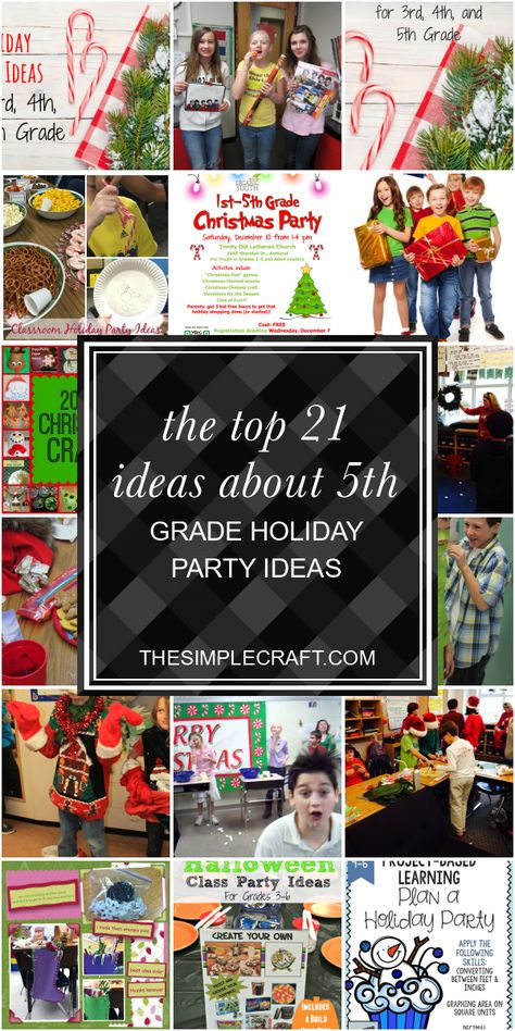 Classroom Christmas Party Ideas 5th Grade, Room Parent Holiday Party, Christmas Party Ideas For 5th Graders, Class Christmas Party Games 4th Grade, Christmas Assembly Ideas School, Fourth Grade Christmas Party Ideas, Christmas Party 5th Grade, 5th Grade Holiday Crafts, 5th Grade Winter Party Ideas