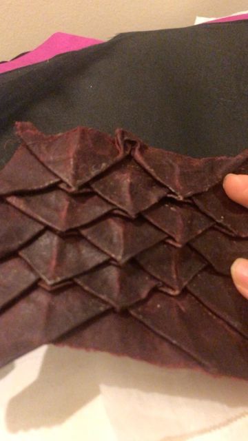 Dragon Scale Clothing, Dragon Scale Fabric, Dragon Scale Smocking, How To Make Dragon Scales, Scales Fashion, Dragon Skin Texture, Dragon Cloak, Surface Development, Dragon Fashion