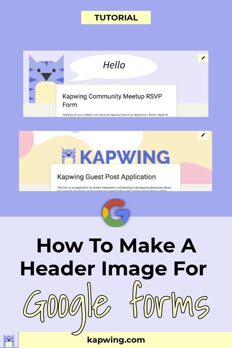 Create a custom image for your header in Google forms to maintain branding and aesthetic for your business or personal project. This tutorial will show you how to resize an image for the Google forms header and how to create an image from scratch. Google Form Header Design, Google Form Header Aesthetic, Header Google Form, Google Forms Templates, Pixel Template, Hello Text, Snack Pictures, Google Form, Header Design