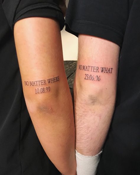 Bro Tattoos, Matching Tattoos For Siblings, Twin Tattoos, Brother Sister Tattoo, Small Matching Tattoos, Brother Tattoos, Matching Best Friend Tattoos, Sibling Tattoos, Matching Tattoo