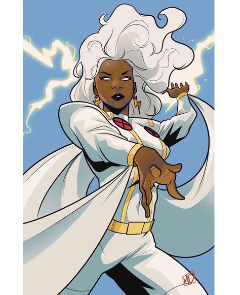 Meech on Instagram: “In excitement for X-Men 92’, here’s Storm 92’. . . . #storm #xmen #xmen92 #mutant #marvelcomics #marvel #mcu #comicbooks #comicart…” Storm Comic, Storm Xmen, Black Love Artwork, Storm Marvel, Xmen Art, Storm Art, Xmen Comics, Marvel Heroines, Marvel Xmen