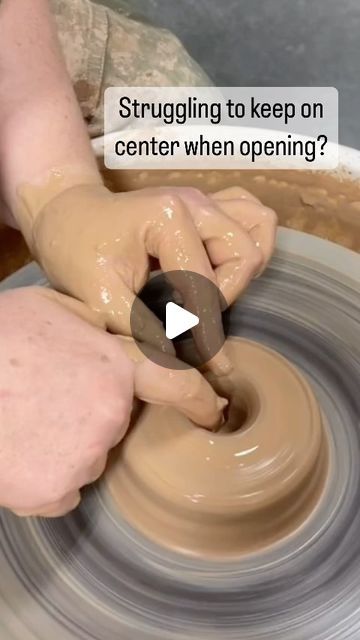 Beginner Wheel Throwing, Throwing Clay Ideas, How To Center Clay On Wheel, Centering Clay Pottery Wheel, Pottery Throwing For Beginners, Beginner Wheel Pottery Ideas, Pottery Wheel Ideas For Beginners, Beginner Pottery Wheel Projects, Thrown Pottery Ideas