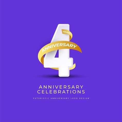 Anniversary Poster Design Ideas, Company Anniversary Poster, Company Anniversary Design, Fashion And Beauty Logo, Dangler Design, 4 Year Anniversary, Company Anniversary, Logo Design Concept, Ads Creative Advertising Ideas