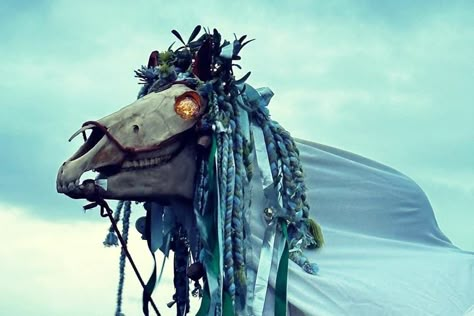 Mari Lwyd and the appropriation of Welsh mythology Welsh Mythology Creatures, Welsh Culture Aesthetic, Welsh Folk Art, Polish Mythology, Welsh Aesthetic, Horse Mythology, Welsh Folklore, Welsh Magic, British Dress