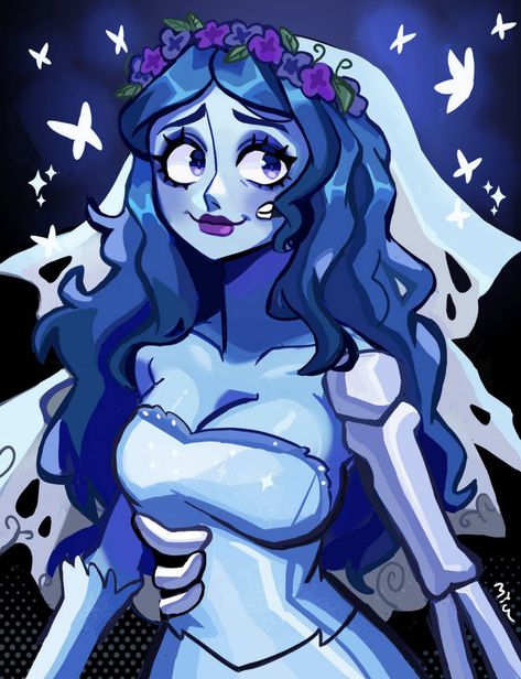 Corpse Bride Art, Emily Corpse Bride, Nightmare Before Christmas Drawings, Tim Burton Corpse Bride, Tim Burton Art, Tim Burton Films, Tim Burton Movie, Pinturas Disney, Corpse Bride