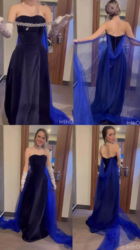 Anastasia Prom Dress, Disney Prom Dress, Iconic Dresses Movies, Anastasia Blue Dress, Flower Inspired Dress, Disney Princess Prom Dresses, Disney Prom Dresses, Gown With Gloves, Opera Dress